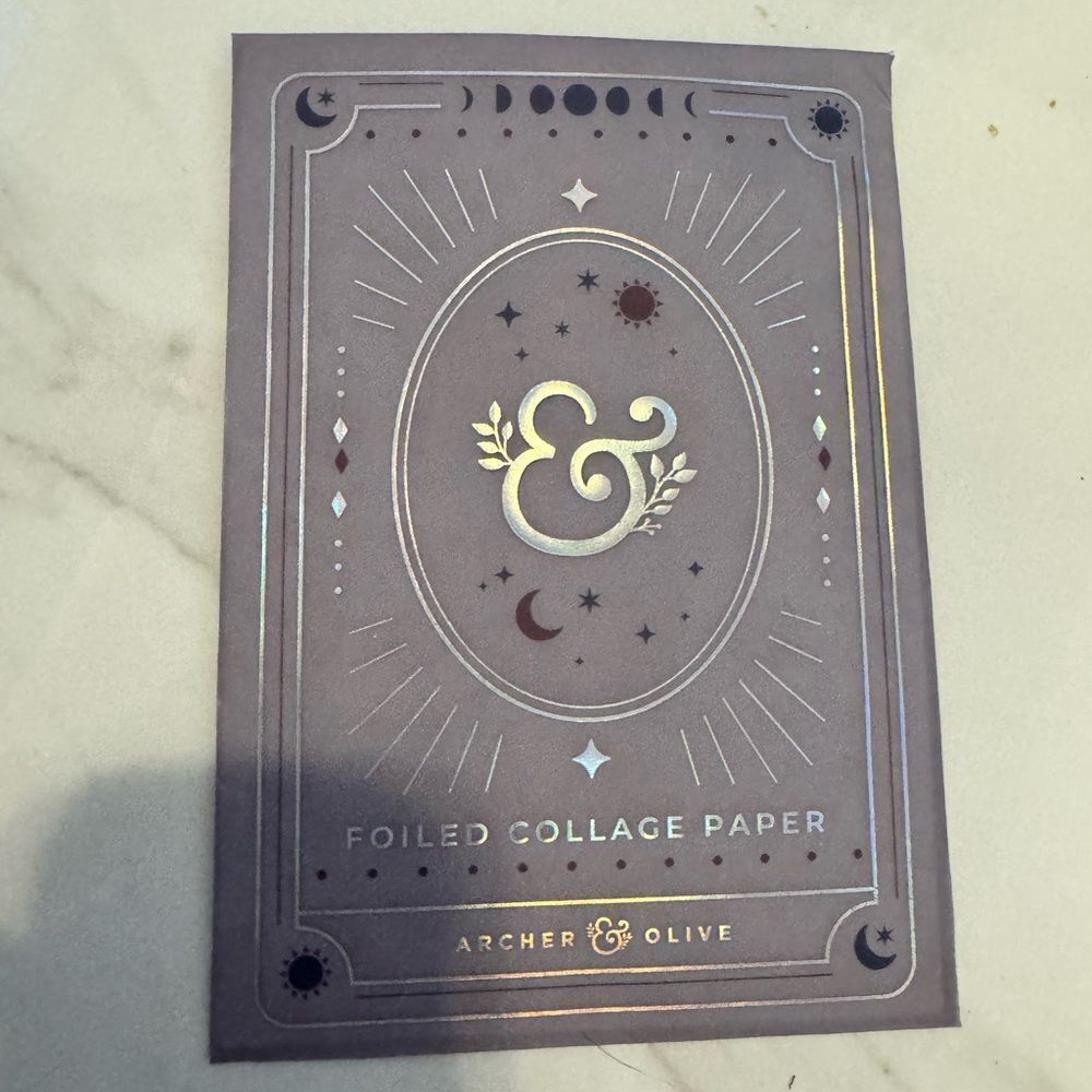 Archer & Olive Foiled Collage Paper - Silver